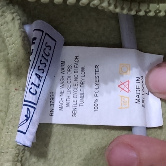 Jantzen Classics Spring Green Fleece Full Zip Vest Size Large - Picture 5 of 6